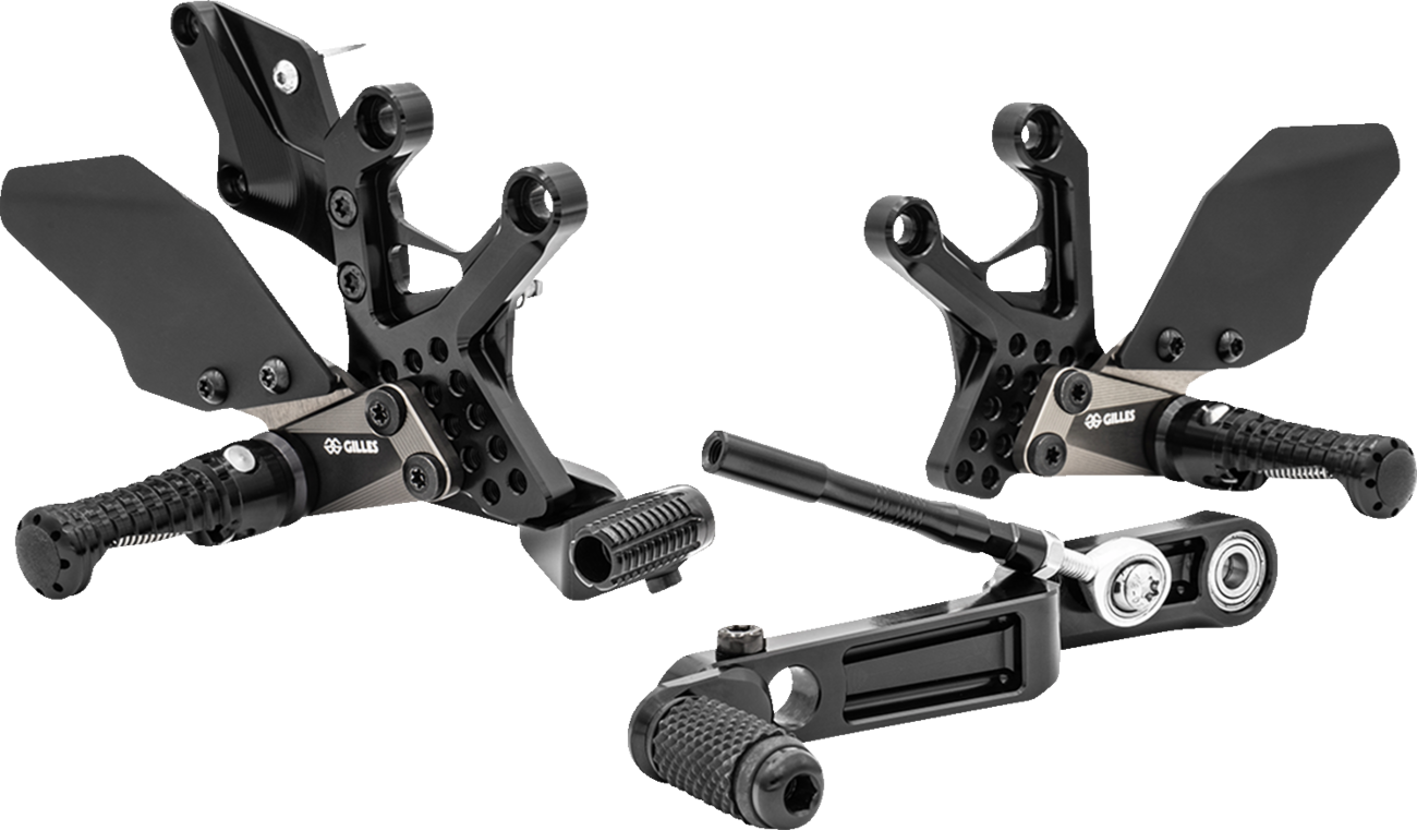 GILLES TOOLING Adjustable Rearset - AS31GT3 - Black