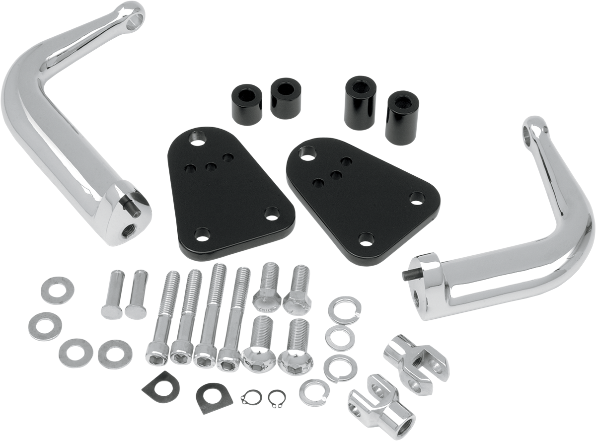 DRAG SPECIALTIES Highway Peg Mount - Black/Chrome - XL