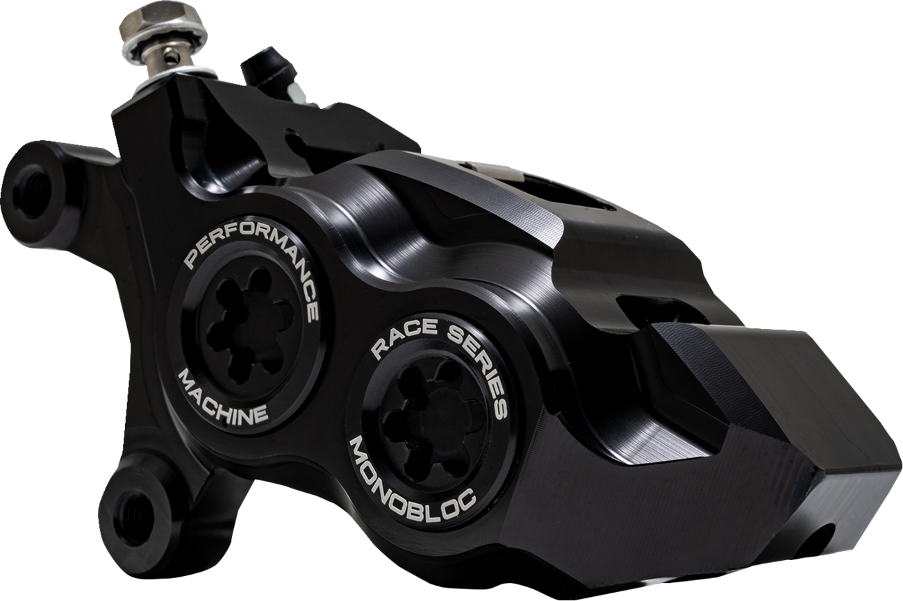PERFORMANCE MACHINE (PM) Caliper - 137 X 4B - Left - Black Anodized with Black Bore Caps