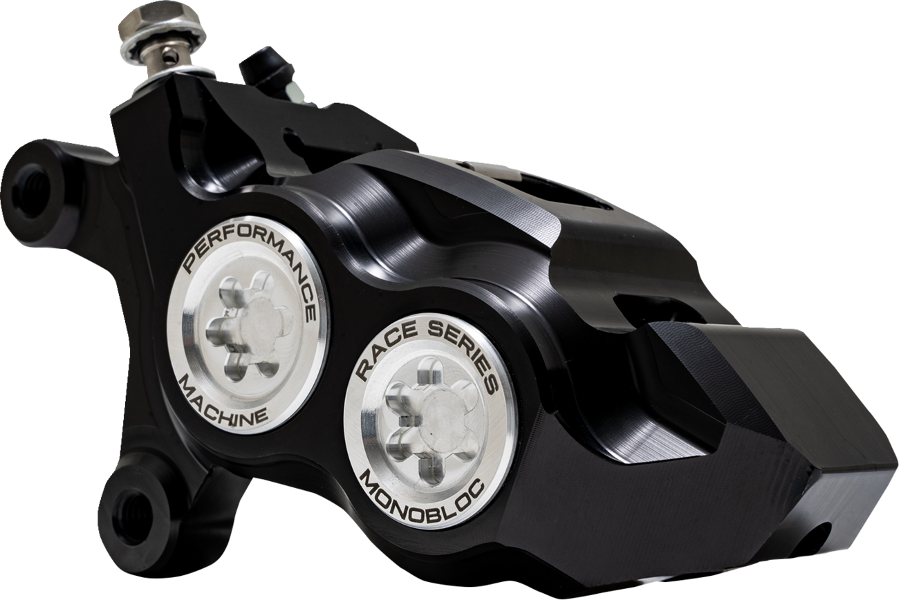 PERFORMANCE MACHINE (PM) Caliper - 137 X 4B - Left - Black Anodized with Clear Bore Caps