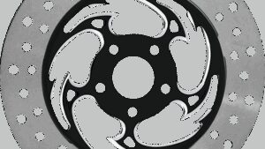 RC COMPONENTS Brake Rotor - Left Front - Savage Eclipse - Chrome and Black