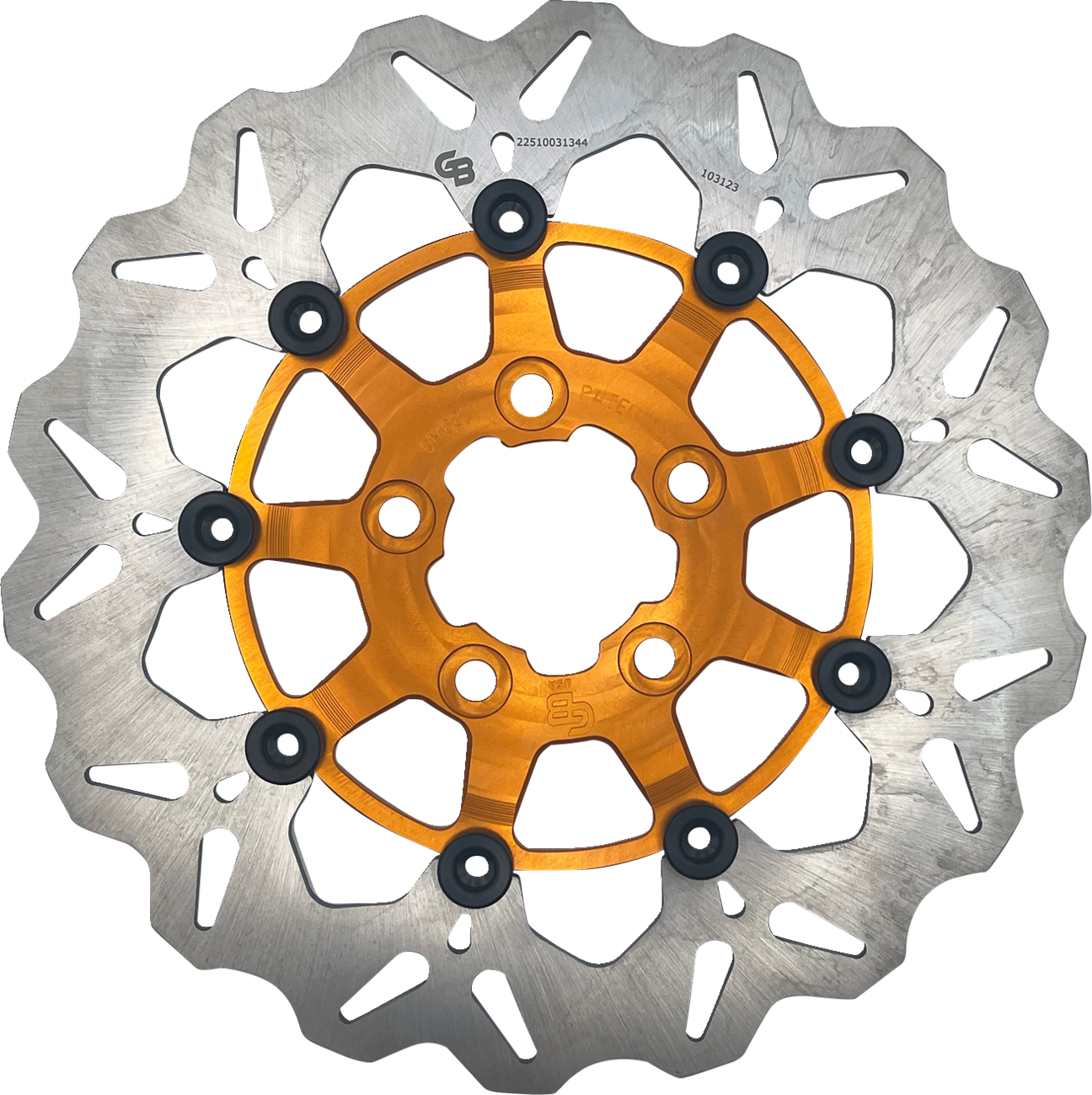 GBRAKES Brake Rotor - Rear - Orange