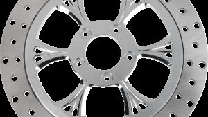 RC COMPONENTS Floating Brake Rotor - Front Left - Majestic - 320 mm - Chrome