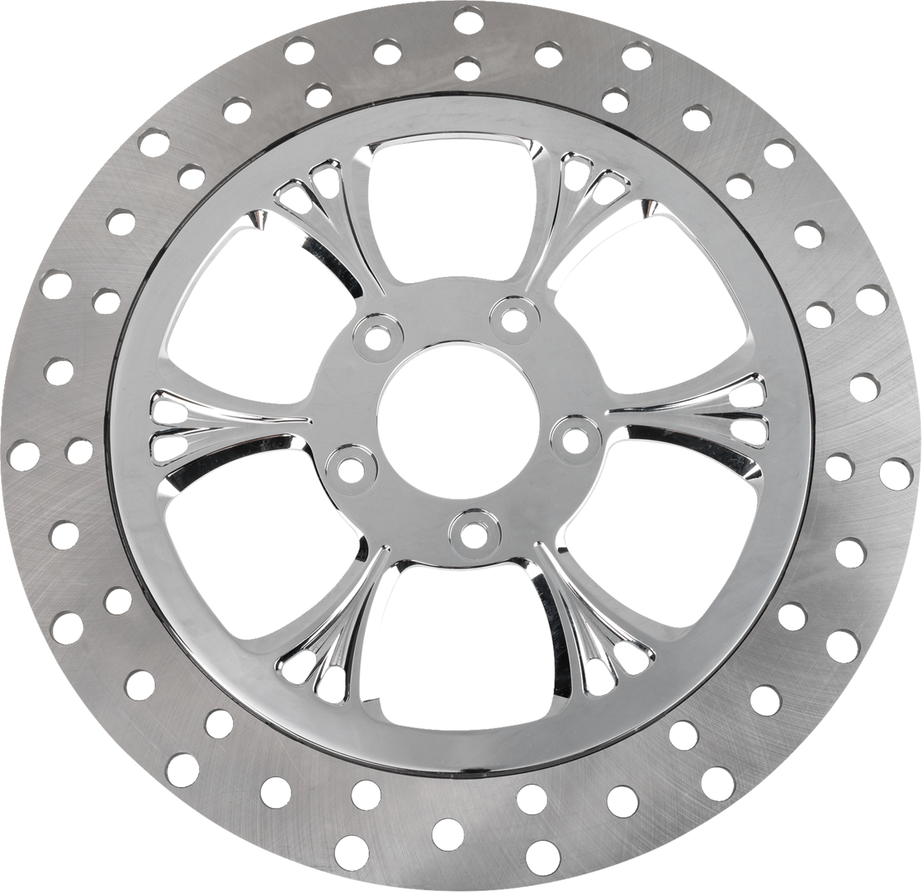 RC COMPONENTS Floating Brake Rotor - Front Left - Majestic - 320 mm - Chrome