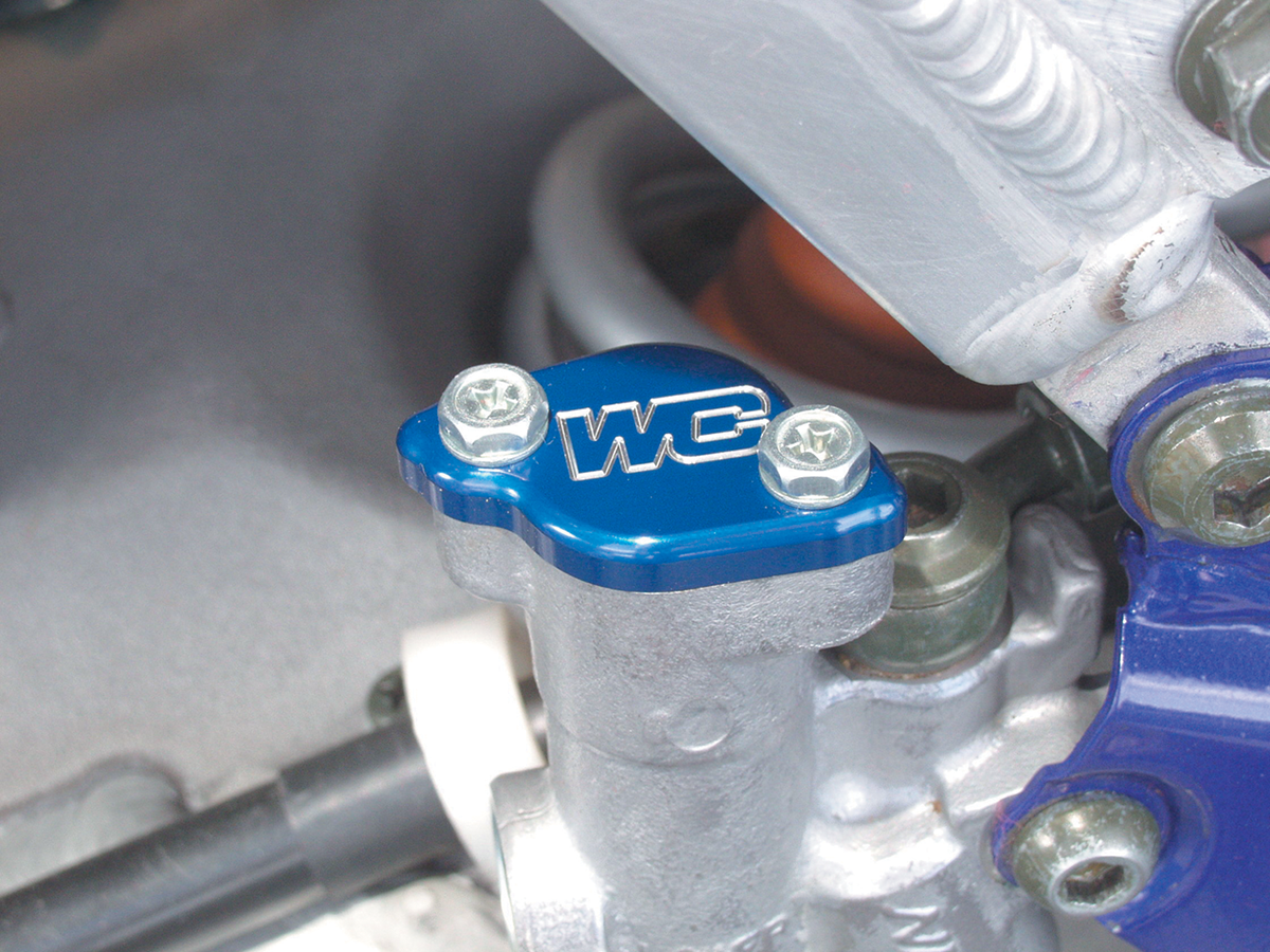 WORKS CONNECTION Rear Billet Brake Cover - Blue - Yamaha