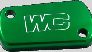 WORKS CONNECTION Rear Billet Brake Cover - Green - Kawasaki/Suzuki