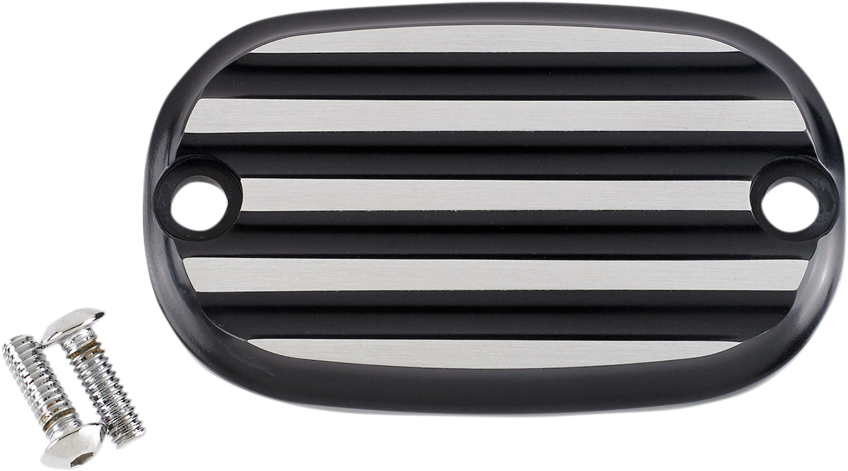 JOKER MACHINE Master Cylinder Cover - Finned - Black/Silver