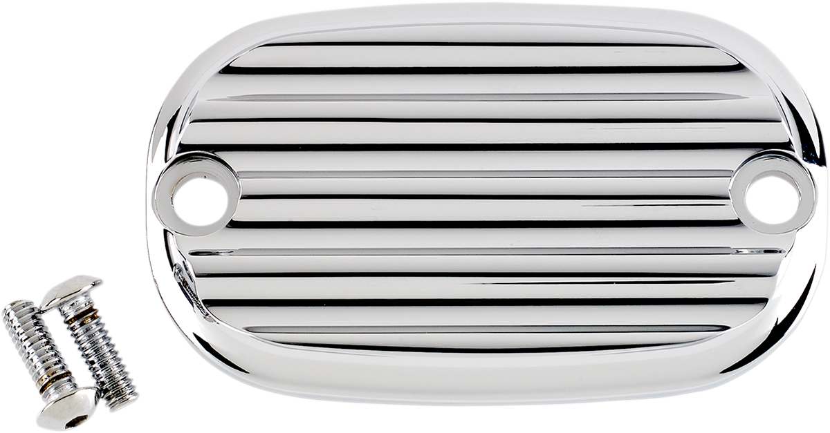 JOKER MACHINE Master Cylinder Cover - Finned - Chrome