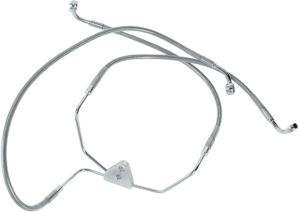 DRAG SPECIALTIES Brake Line - Front - Black - +4" - '10-'15 FXDWG - Image 2