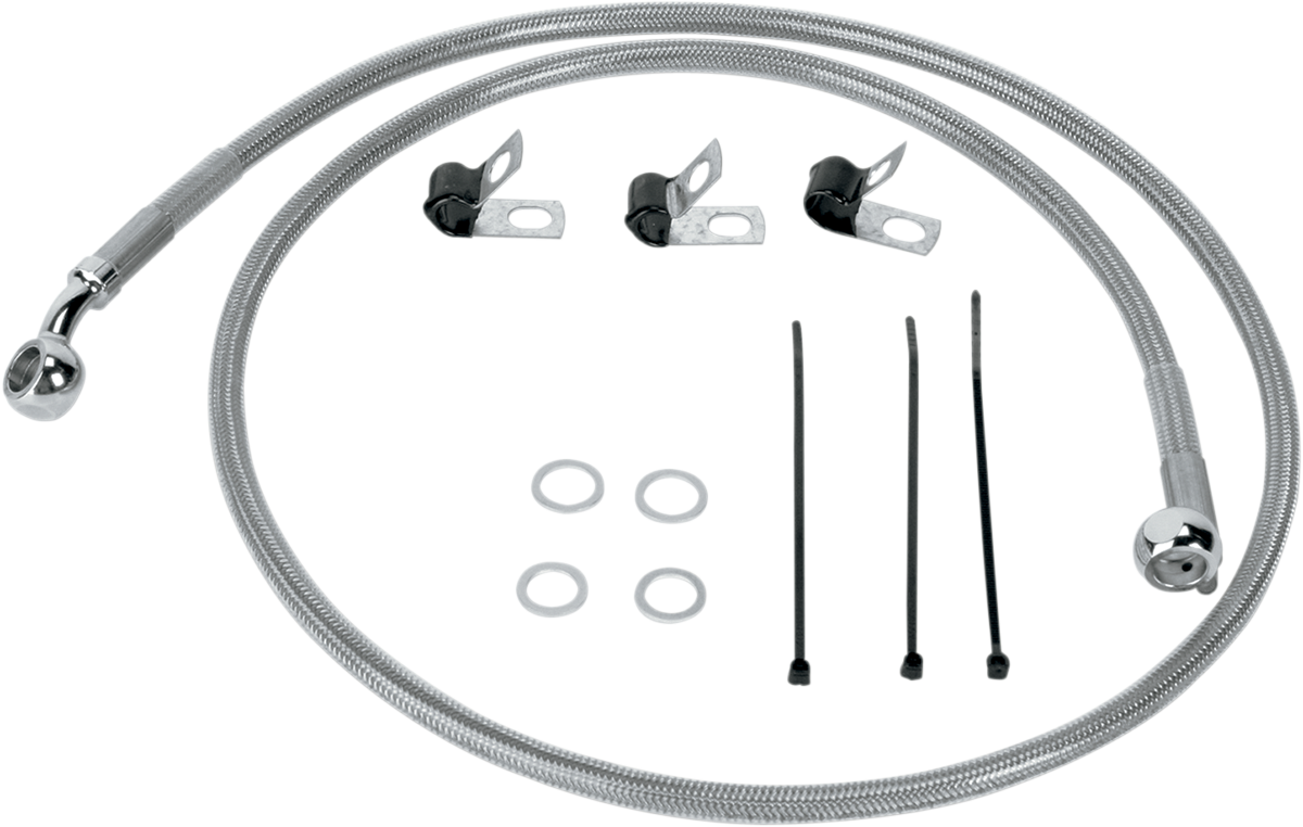 DRAG SPECIALTIES Brake Line - Front (Upper) - Stainless Steel