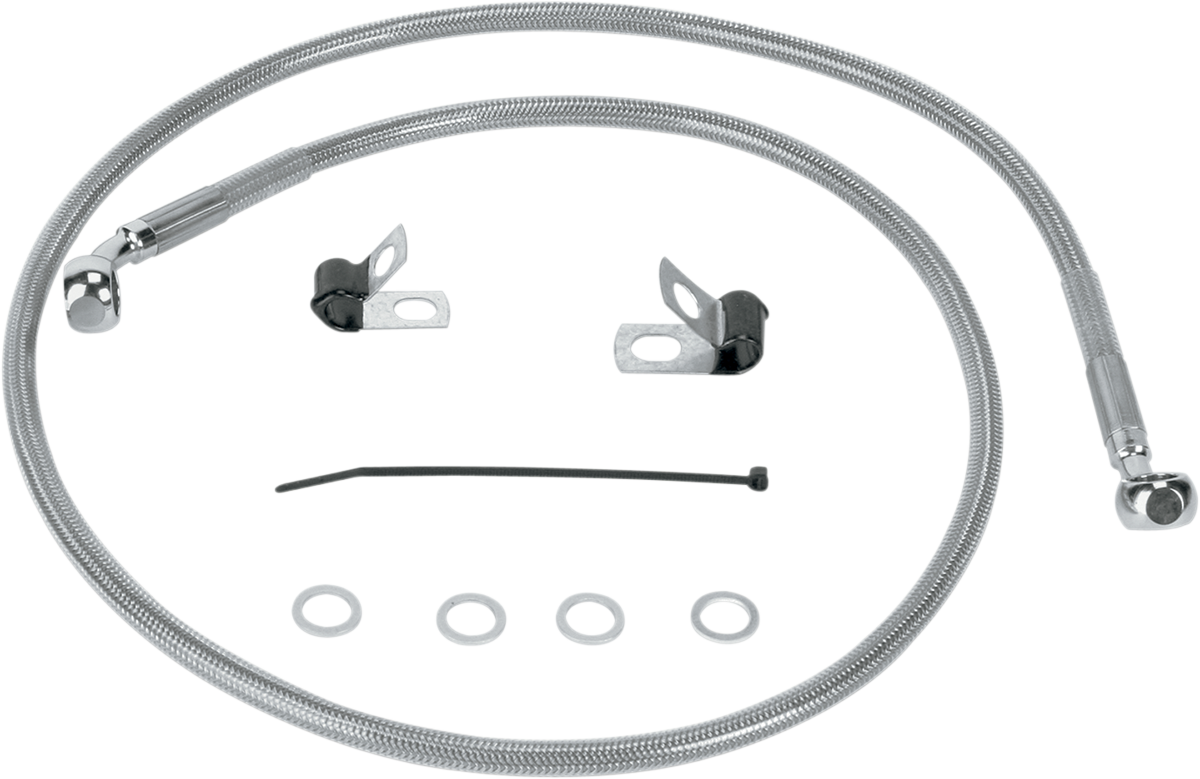 DRAG SPECIALTIES Brake Line - Front - +6" - Stainless Steel - Image 2