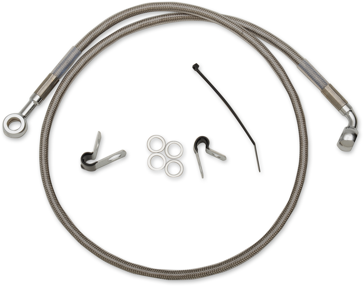DRAG SPECIALTIES Brake Line - Front (Upper) - Stainless Steel