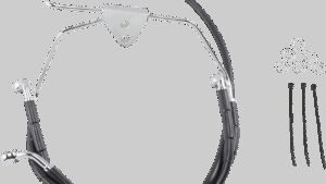 DRAG SPECIALTIES Brake Line - Front - Black - +2" - FLH '96-'07