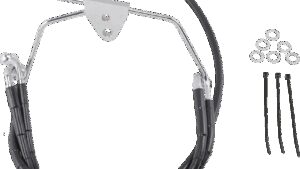 DRAG SPECIALTIES Brake Line - Front - Black - +6" - FLH '96-'07