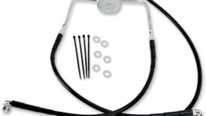 DRAG SPECIALTIES Brake Line - Front (Lower/Upper) - Black