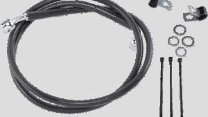 DRAG SPECIALTIES Brake Line - Front - Black - +2"
