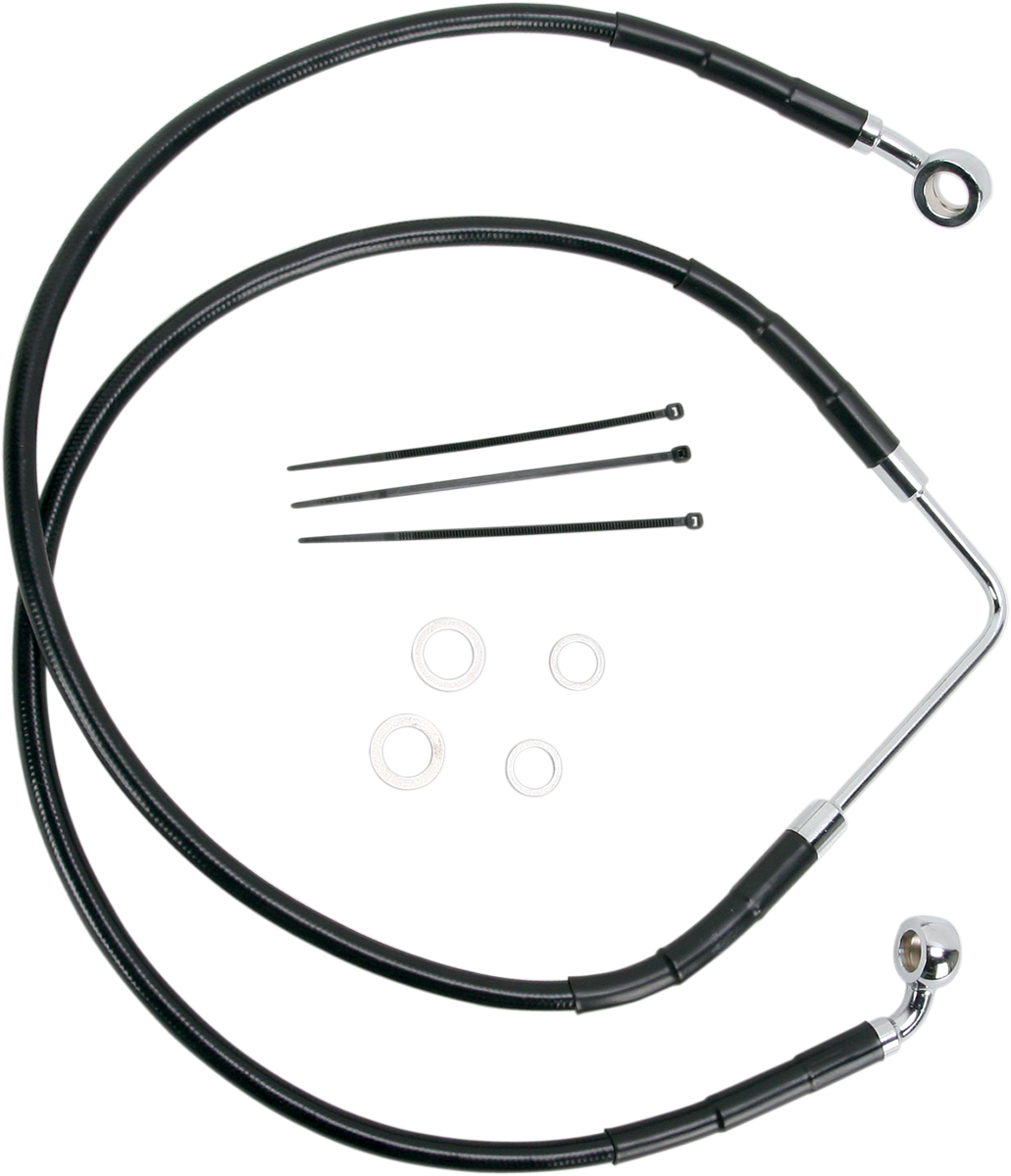 DRAG SPECIALTIES Brake Line - Front (Upper) - Black