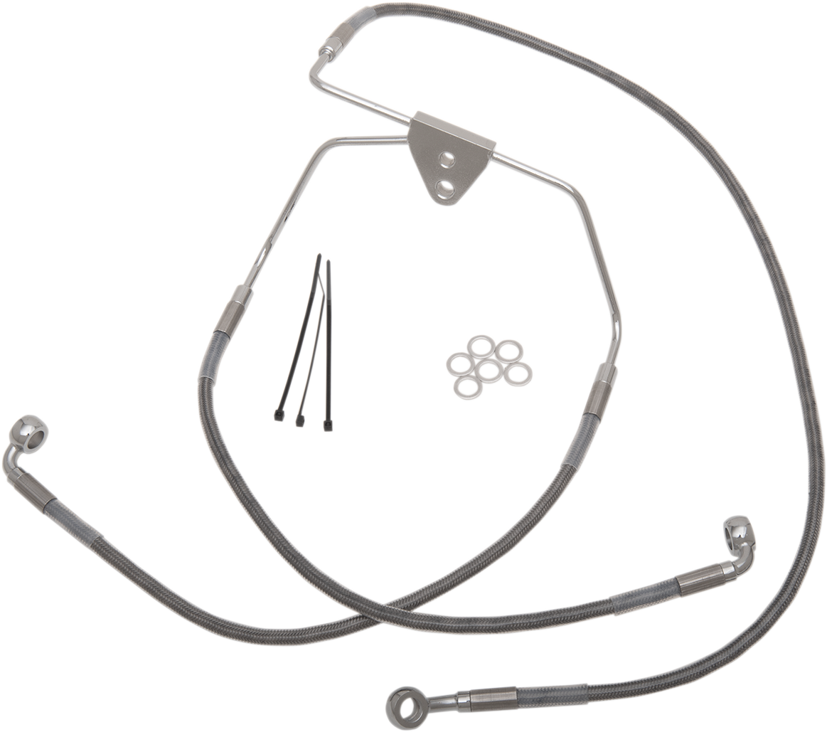 DRAG SPECIALTIES Brake Line - Front - +6" - Touring - Stainless Steel