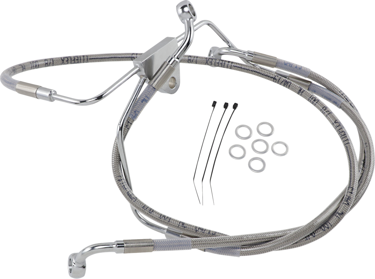 DRAG SPECIALTIES Brake Line - Front - +6" - Touring - Stainless Steel