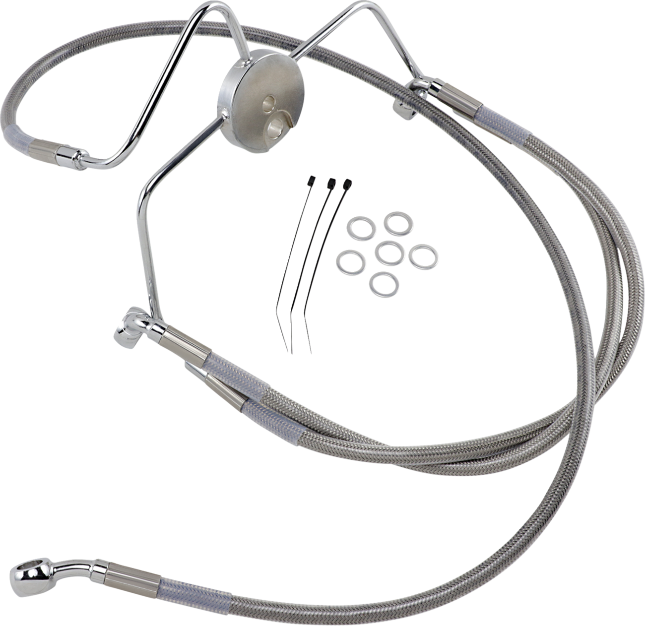 DRAG SPECIALTIES Brake Line - Front - +6" - Stainless Steel