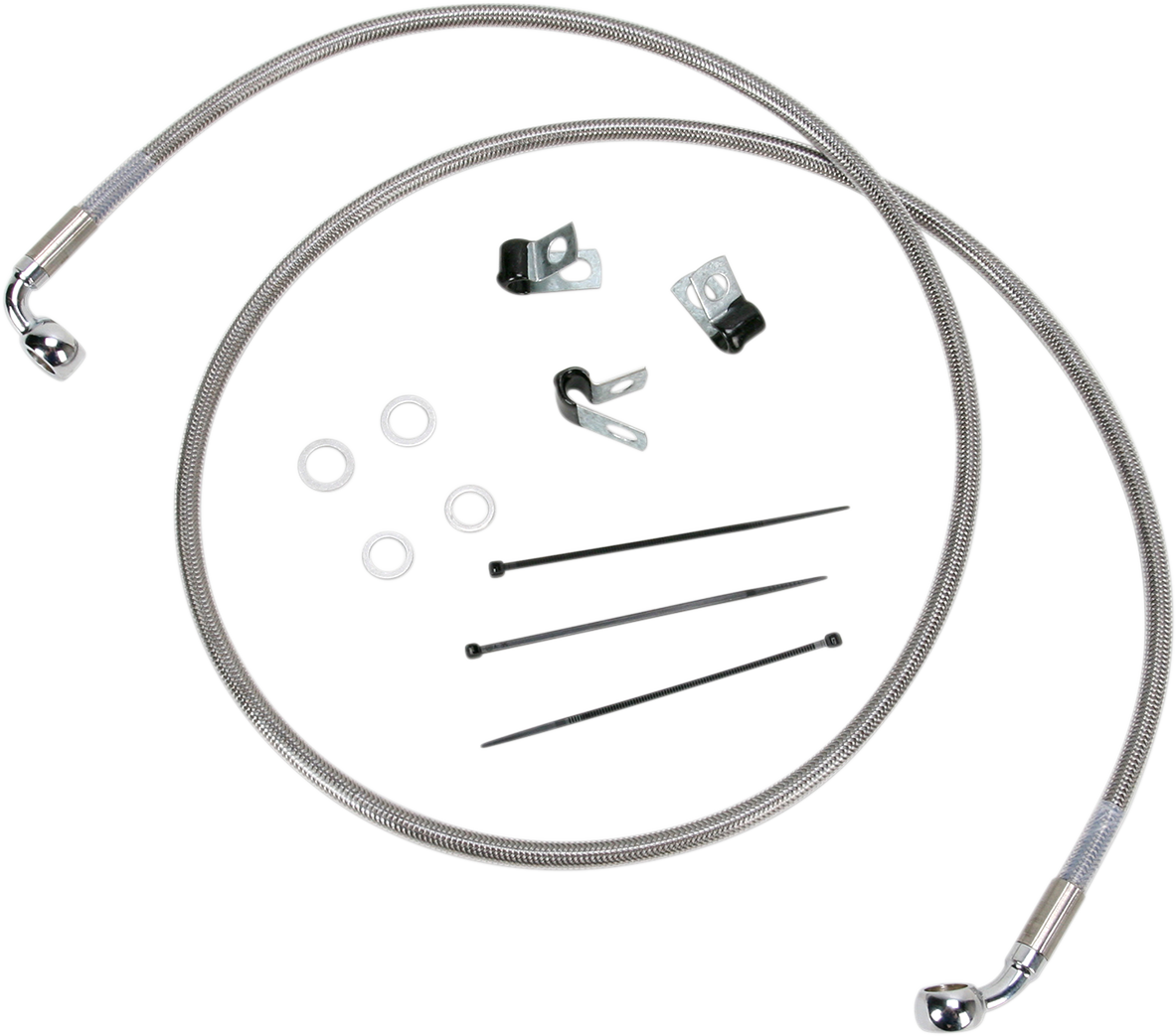 DRAG SPECIALTIES Brake Line - Front - 6" - Stainless Steel