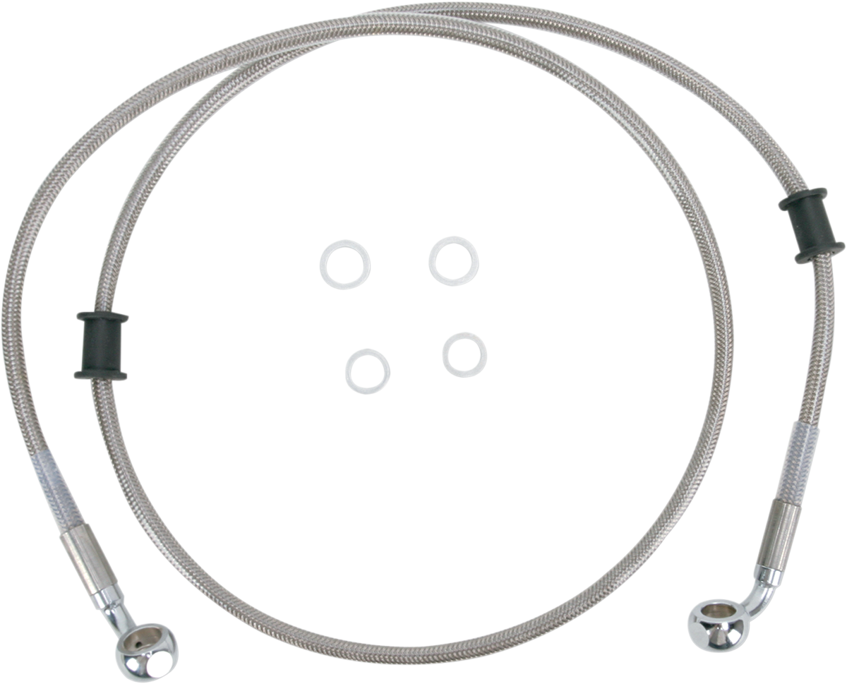 DRAG SPECIALTIES Brake Line - Front (Upper) - Stainless Steel