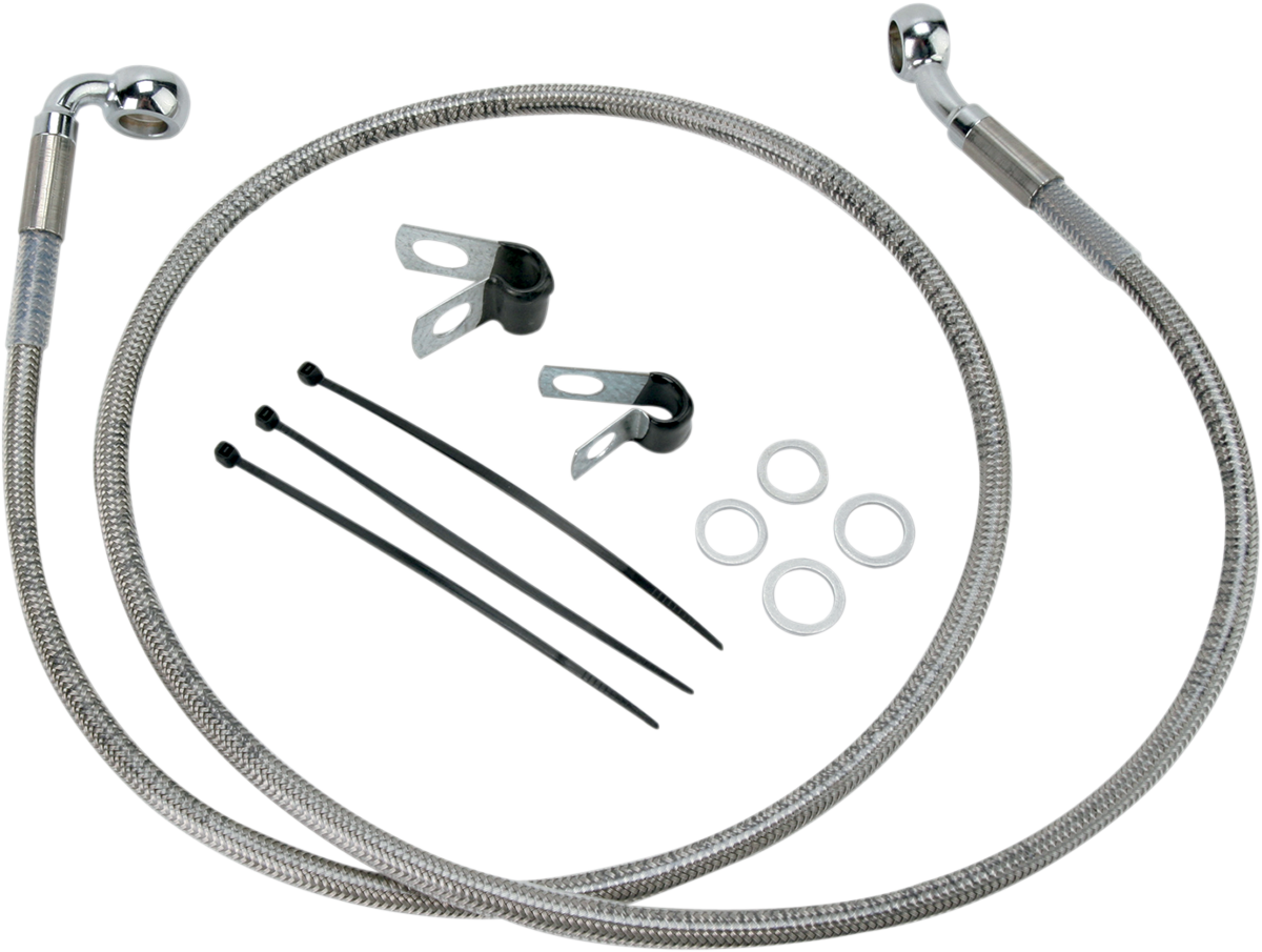 DRAG SPECIALTIES Brake Line - Front (Upper) - Black - Image 2