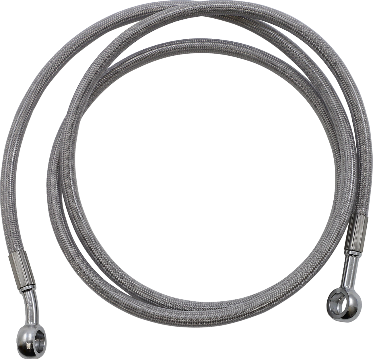 DRAG SPECIALTIES Brake Line - Front - Black - +4" - Image 2