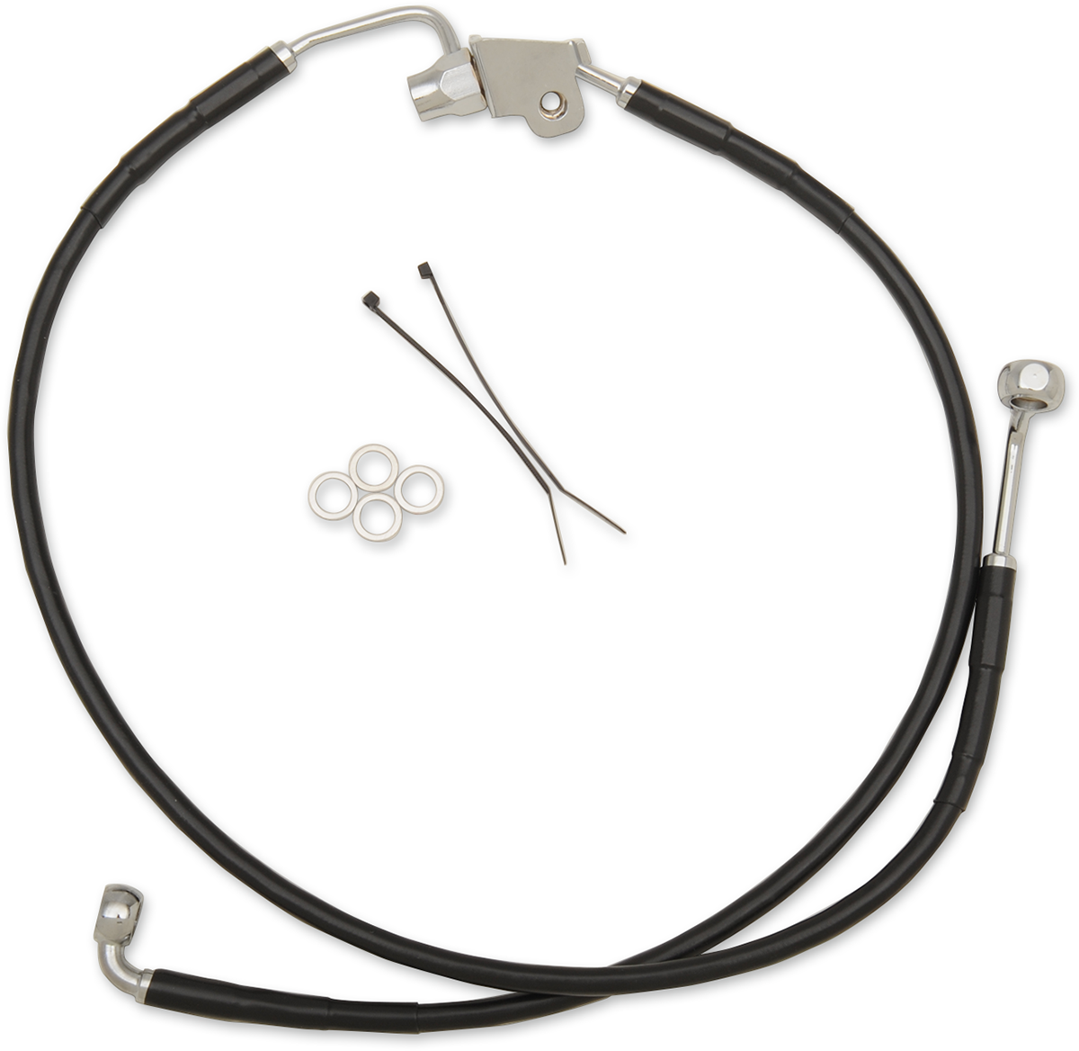 DRAG SPECIALTIES Brake Line - Rear - Black