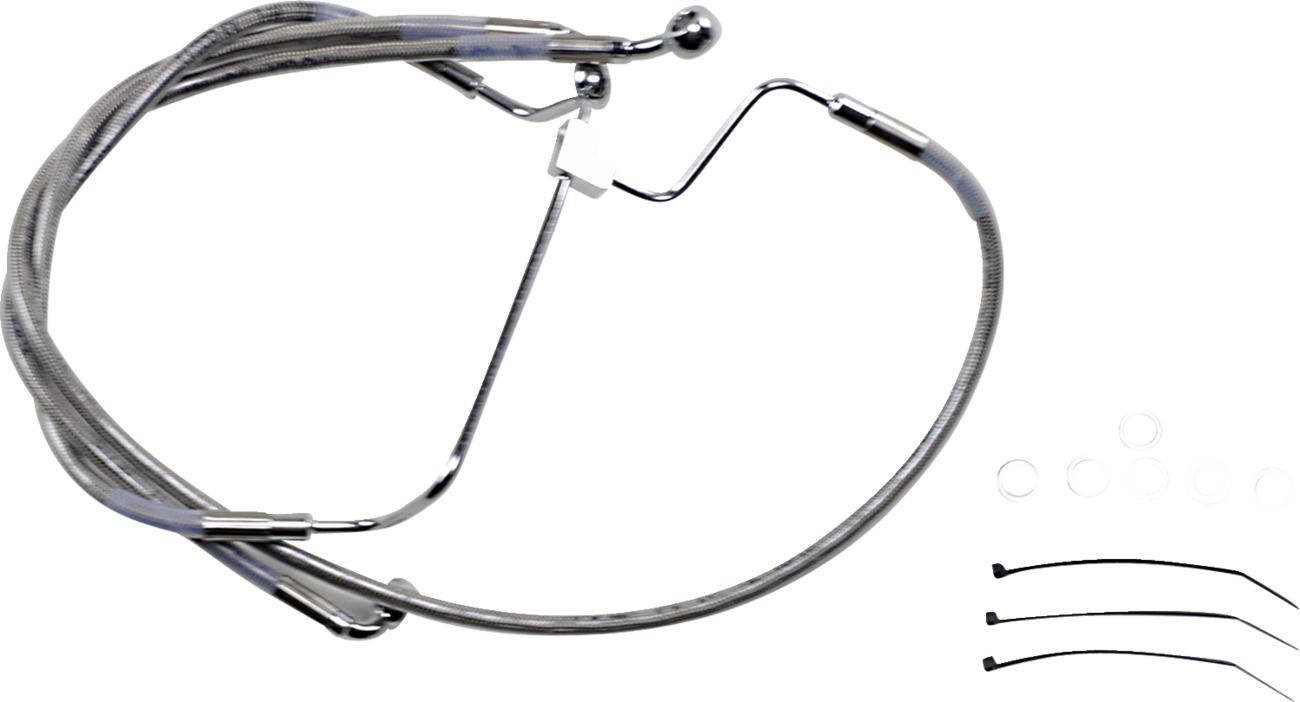 DRAG SPECIALTIES Brake Line - +6" - Stainless Steel