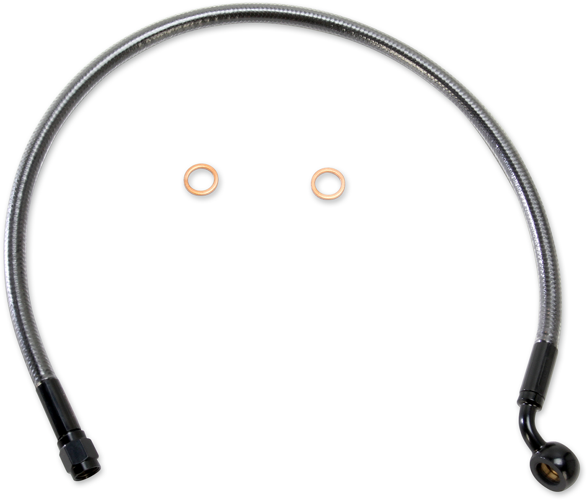 DRAG SPECIALTIES Brake Line - Front - Black - +6"- FXDWG '12-'17 - Image 2