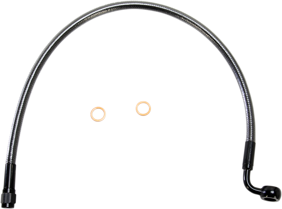 MAGNUM SHIELDING Brake Line - 10 mm-90° - 19" - Black Pearl