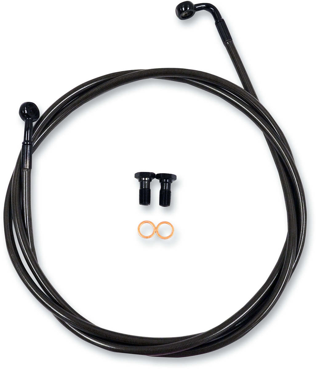 LA CHOPPERS Brake Lines - 12" - 14" Ape Hanger Handlebars - Stainless Steel - Image 2