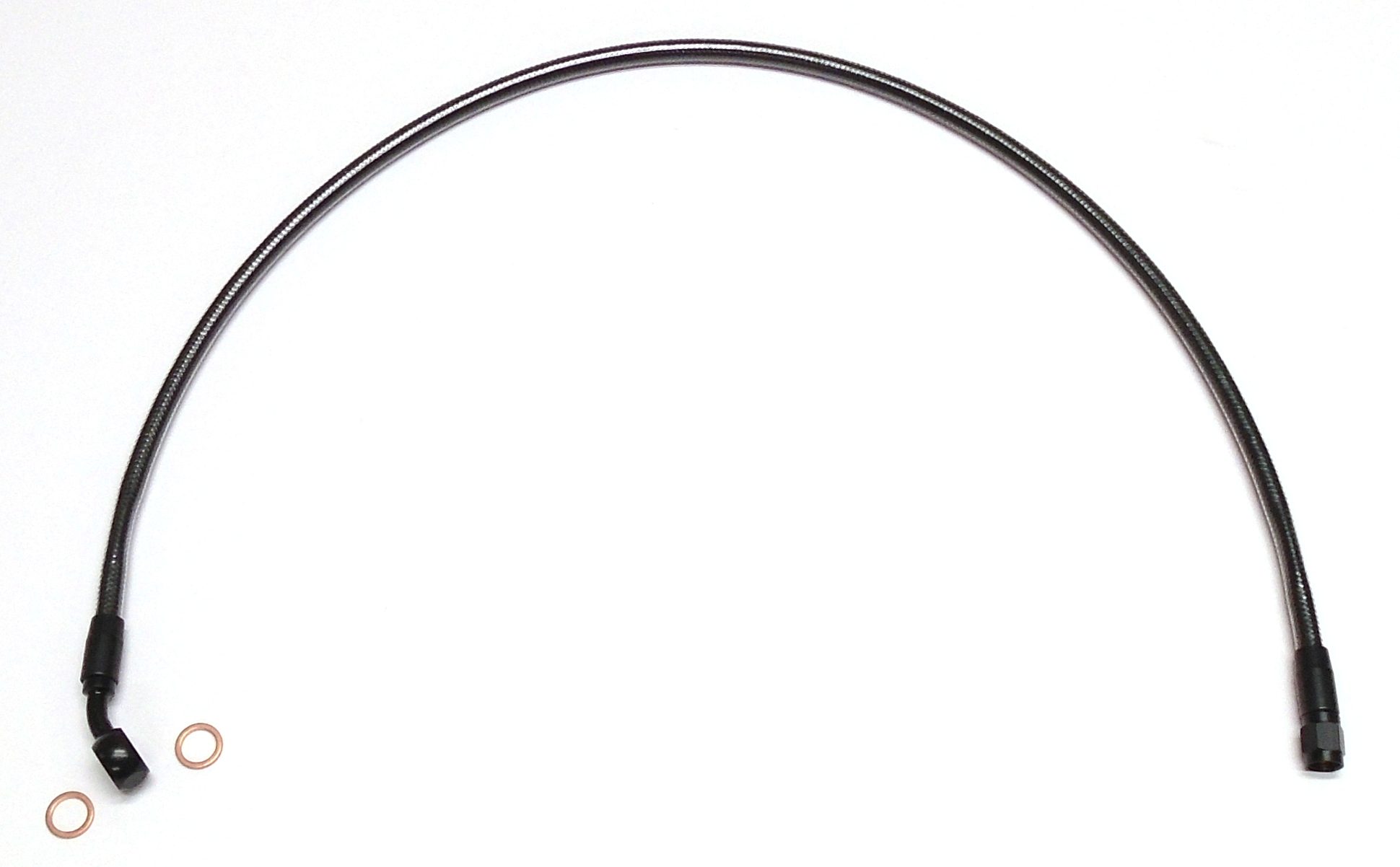 LA CHOPPERS Brake Line - 12" - 14" Ape Hanger Handlebars - Black - Image 2