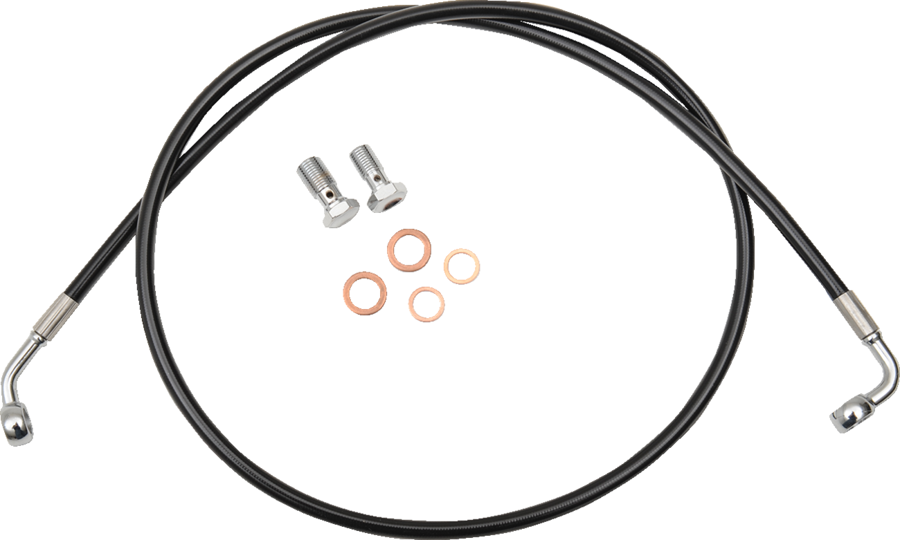 LA CHOPPERS Brake Line - 18" - 20" Ape Hanger Handlebars - Black