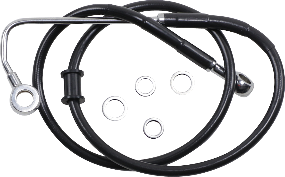 DRAG SPECIALTIES Brake Line - Front (Upper) - Black