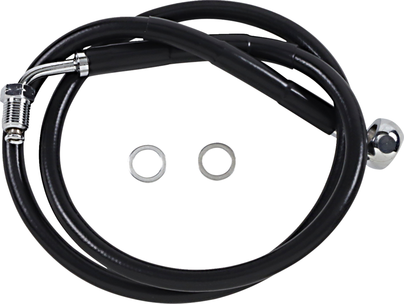 DRAG SPECIALTIES Brake Line - +10" - Black - '18-'21 Softail