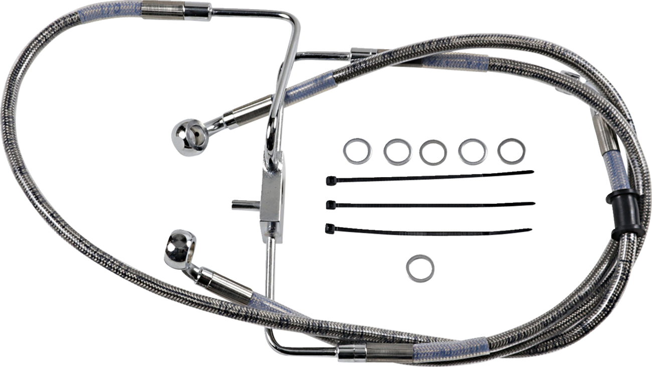 DRAG SPECIALTIES Brake Line - +10" - Stainless Steel - XL
