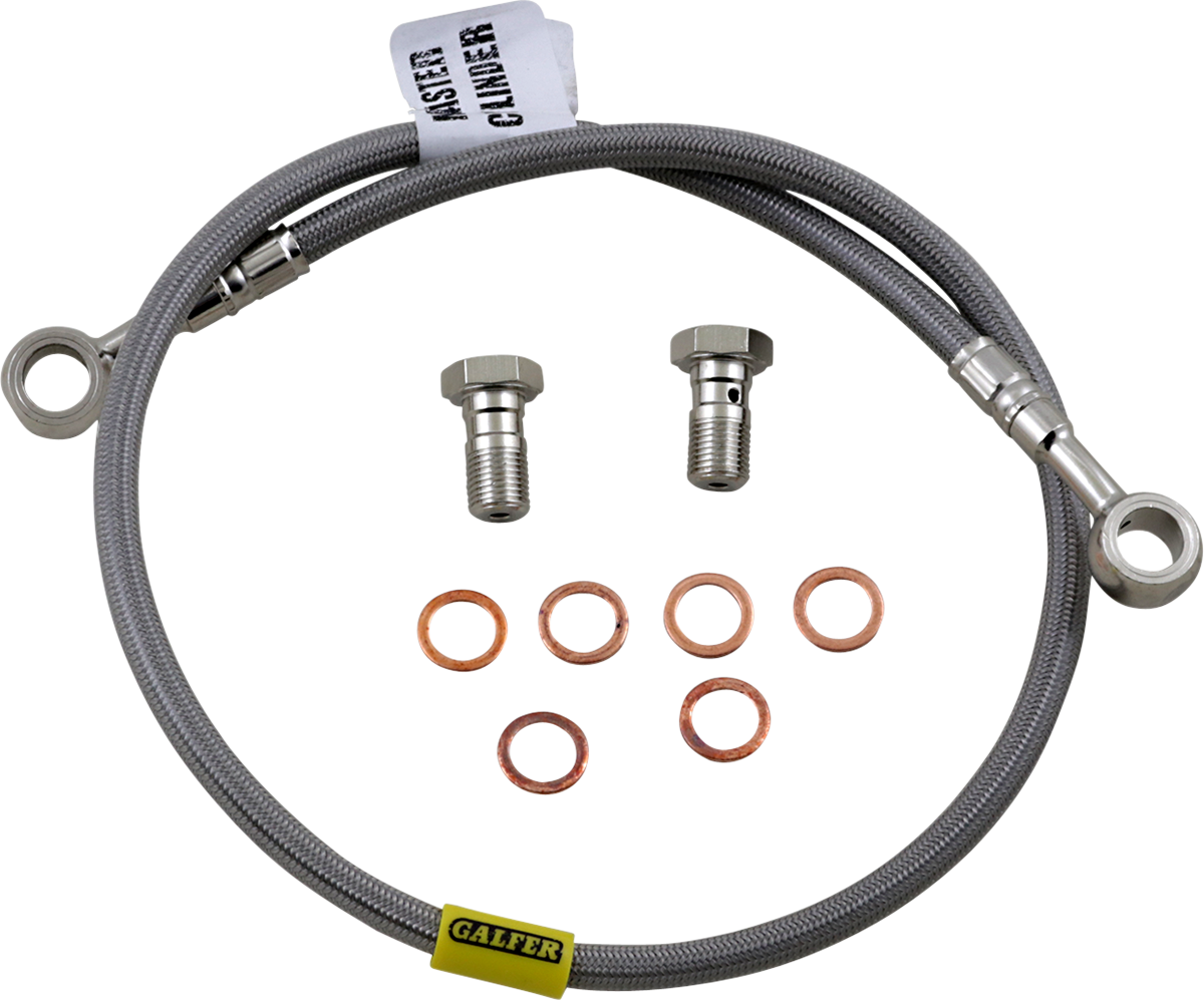 DRAG SPECIALTIES Brake Line - Rear - Black - +3" Non ABS - Image 2