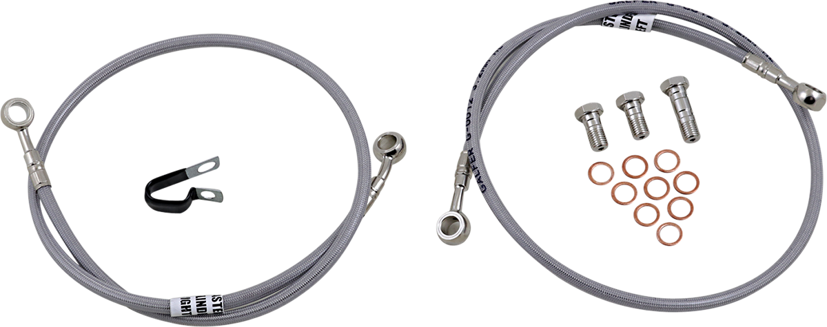 DRAG SPECIALTIES Brake Line - Front - +10" - Black - XL - Image 2
