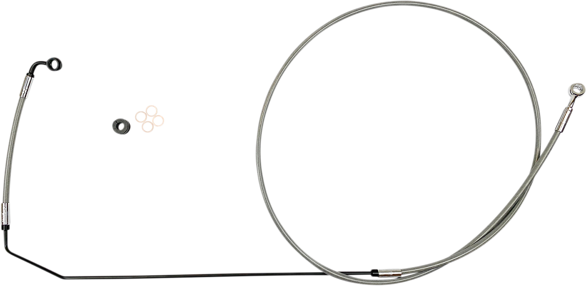 MAGNUM SHIELDING Brake Line - Stainless Steel/Chrome - Indian