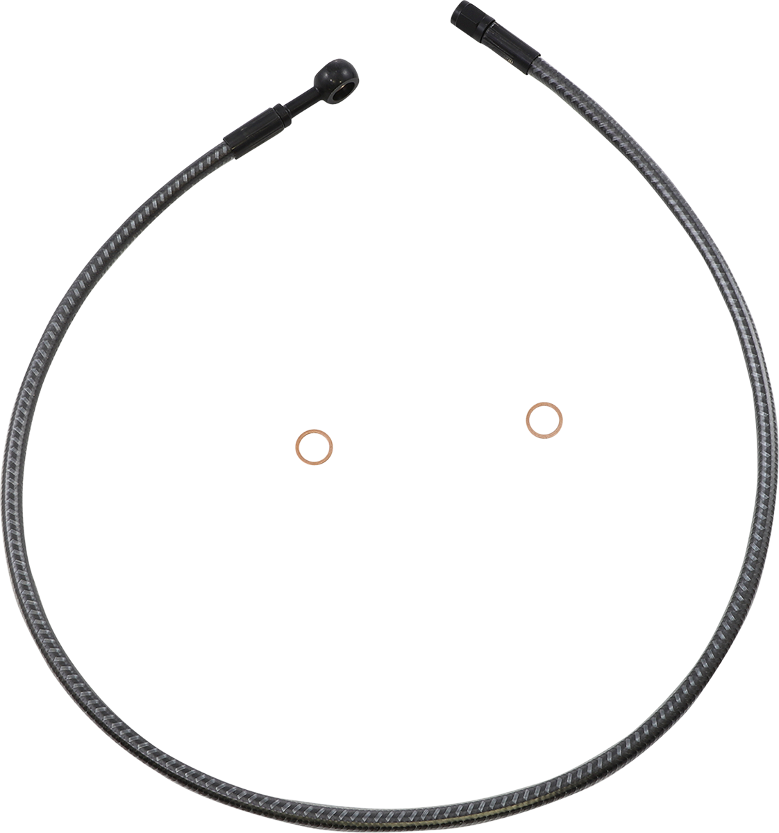 DRAG SPECIALTIES Brake Line - Front - +8" - Black - XL - Image 2