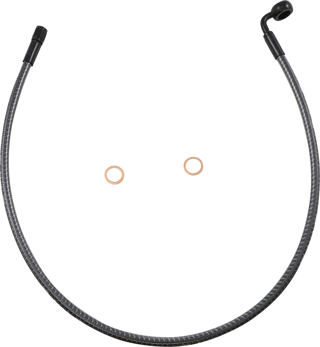 DRAG SPECIALTIES Brake Line - Front - +6" - Black - XL - Image 2