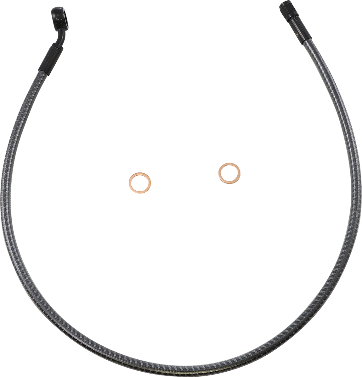 DRAG SPECIALTIES Brake Line - Front - +4" - Black - XL - Image 2