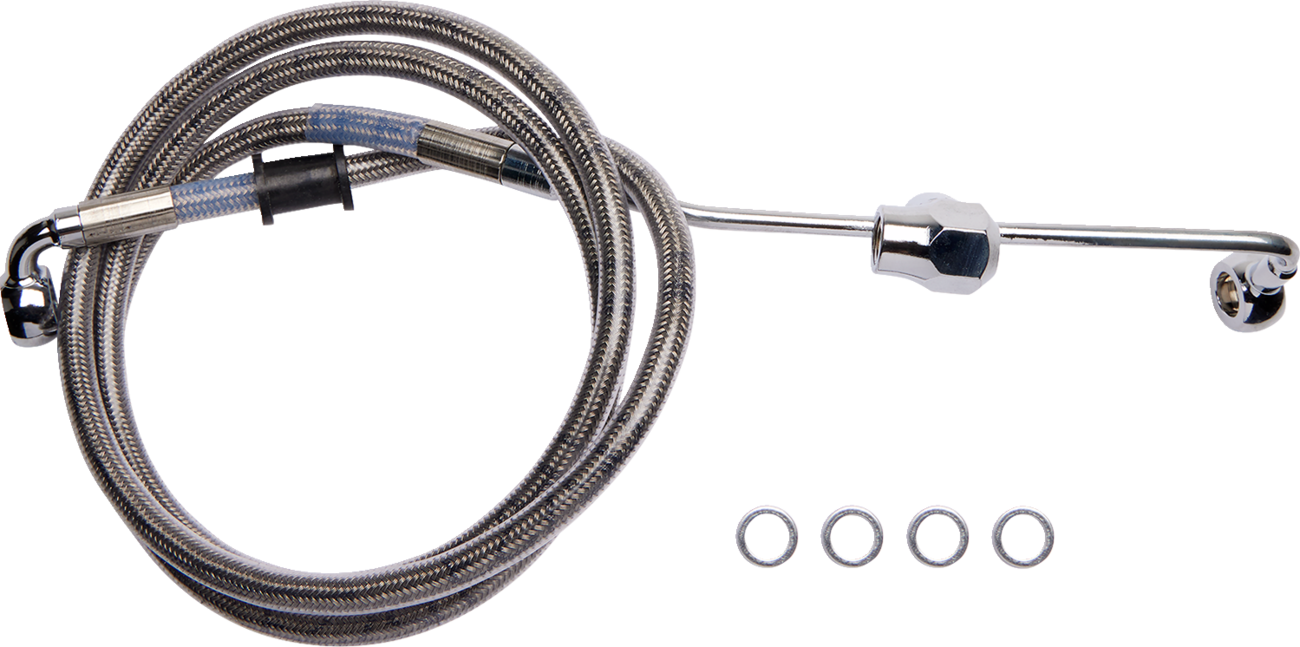 DRAG SPECIALTIES Brake Line - Front - +10" - Black - XL - Image 2