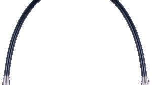 MAGNUM SHIELDING Universal XR Brake Line - 36" - Black w/ Chrome Fittings