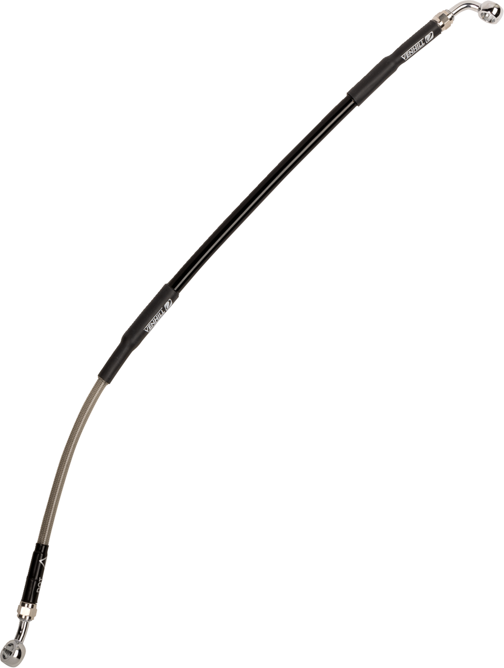 MAGNUM SHIELDING Universal XR Brake Line - 15" - Black w/ Chrome Fittings - Image 2