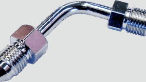 MAGNUM SHIELDING ABS Upper Brake Line Adapter - 4-3/4" Length - Chrome