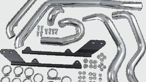 BASSANI XHAUST Power Curve True-Dual Crossover Header Pipes - '07-'17 Softail