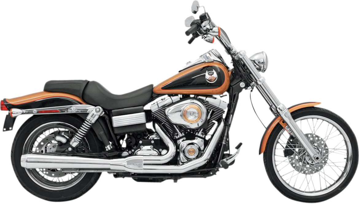 BASSANI XHAUST Road Rage Exhaust - Chrome - Long - '06-'17 FXD